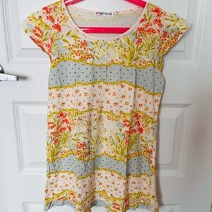 Girls Size 10 Uniqlo Floral Print Sleeveless Cotton Summer Dress
